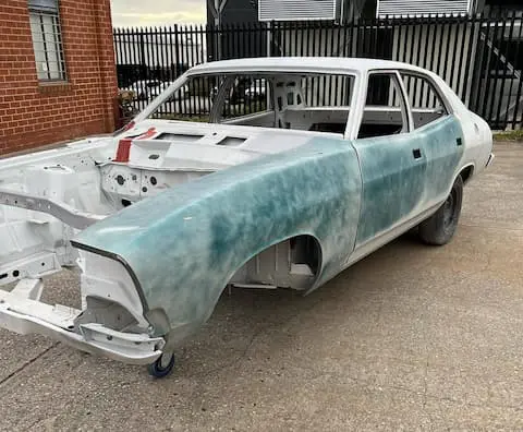 Classic car before restoration